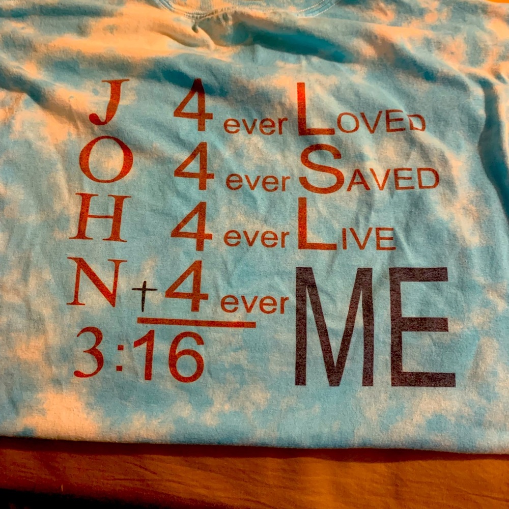 Homemade design and tie dye shirt